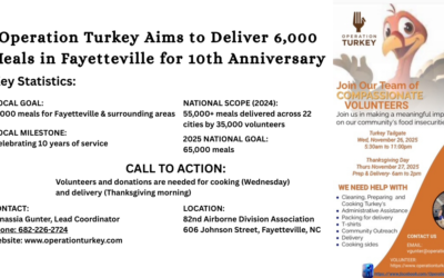 Community Tradition Continues: Operation Turkey Fayetteville Aims to Serve 6,000 Meals This Thanksgiving